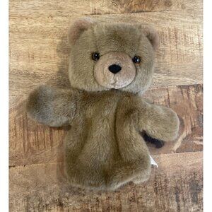 Vintage ASI Puppet  Brown Bear Teddy Bear Stuffed Animal 10" Plush Toy Animal